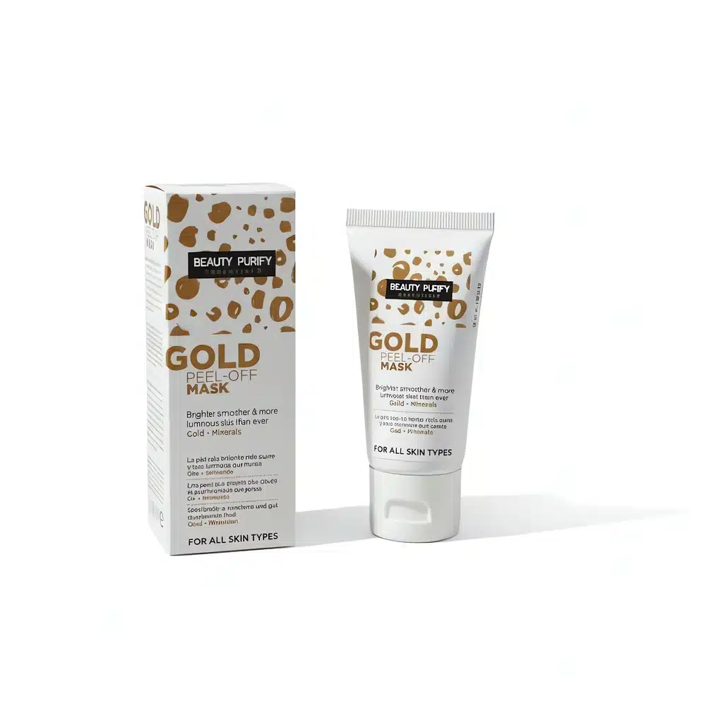 Ylellinen kultainen peel-off naamio. Puhdistaa