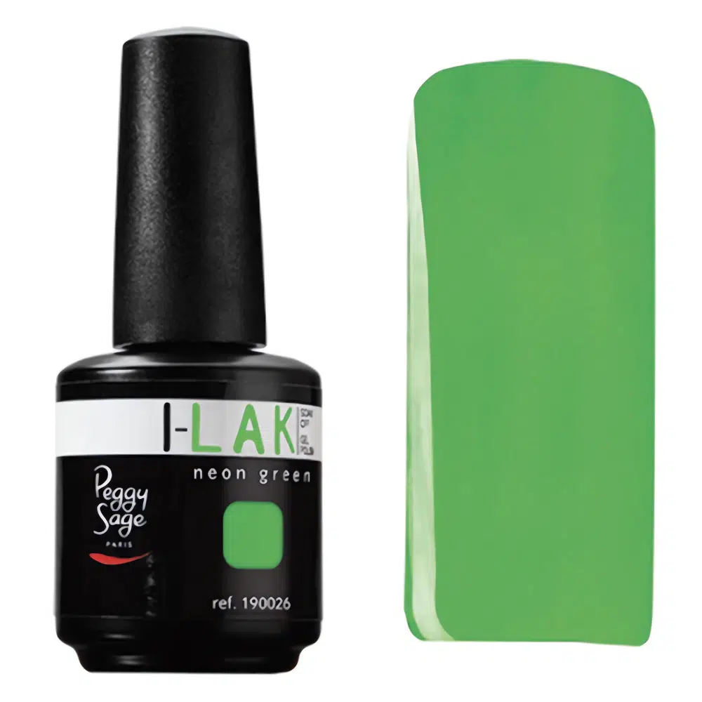 Intensiivinen neonvihreä I-LAK-geelilakka. Ammattilaislaadun runsaspigmenttinen ja kestävä koostumus takaa virheettömän ja näyttävän lopputuloksen.