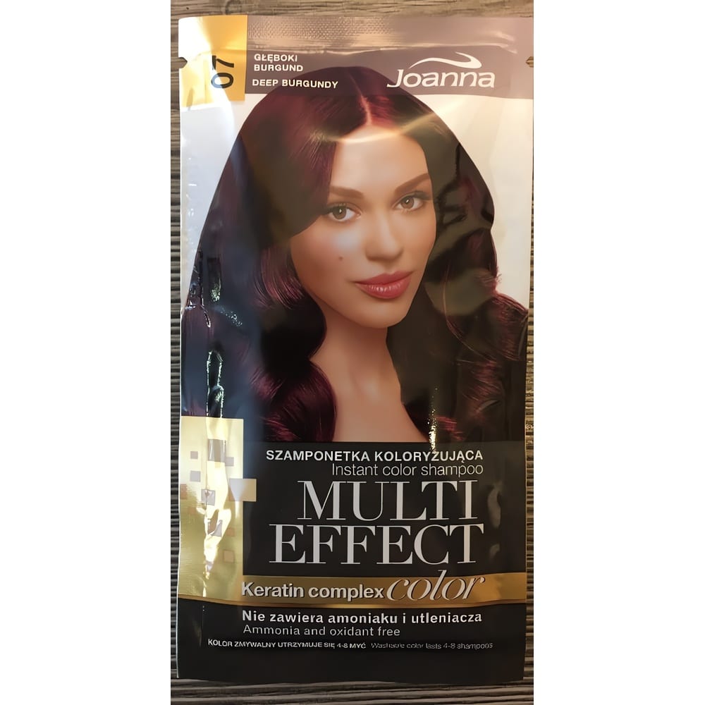 Luo hiuksiisi intensiivinen viininpunainen hehku. Keratiinia sisältävä sävyttävä shampoo tuo väriin syvyyttä ja kiiltoa ilman ammoniakkia. Kesto 4–8 pesua.