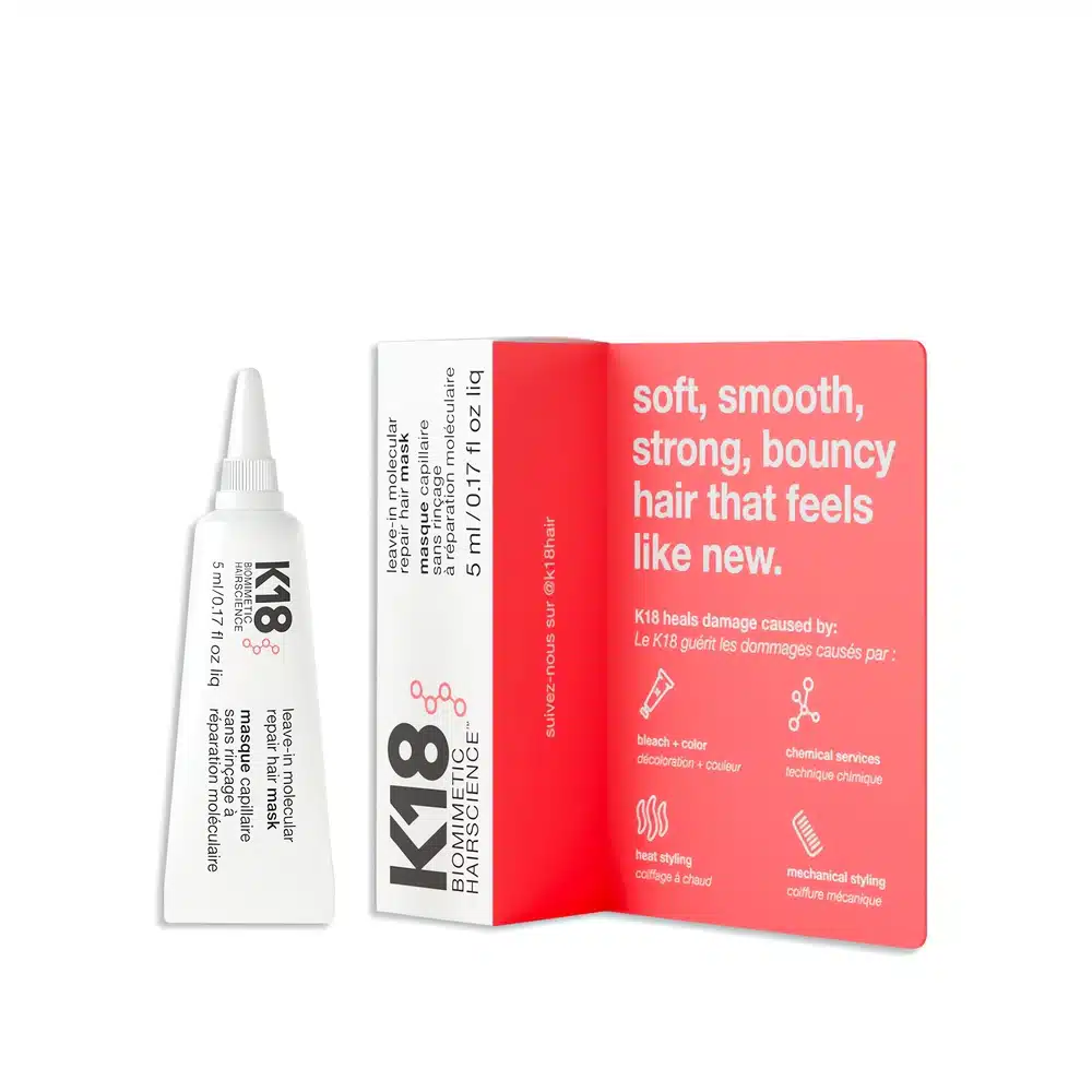 K18 hiusnaamio korjaa hiusvauriot vain 4 minuutissa. Vahvistaa