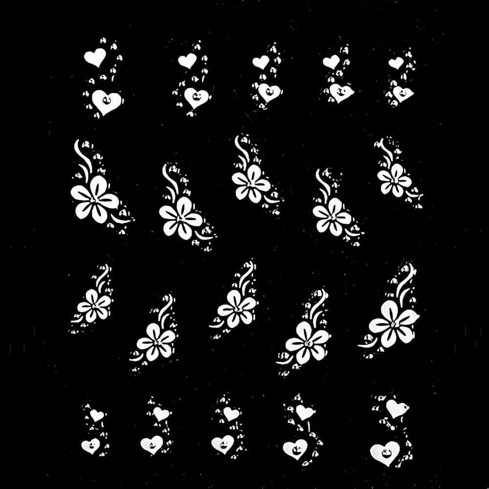 Helppokäyttöiset valkoiset kynsikoristeet luonnon- ja tekokynsille. Lisää kiiltoa ja tyyliä hetkessä!