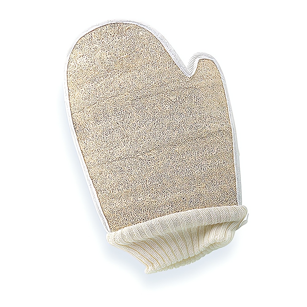 Virkistävä luonnollinen loofah-hanska kuorii tehokkaasti