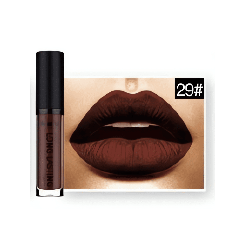 Kestävä ja mattapintainen nestemäinen huulipuna. Runsas pigmentti peittää kauniisti ja tahmaamatta. Upea sävy 29 antaa huulille intensiivisen värin.