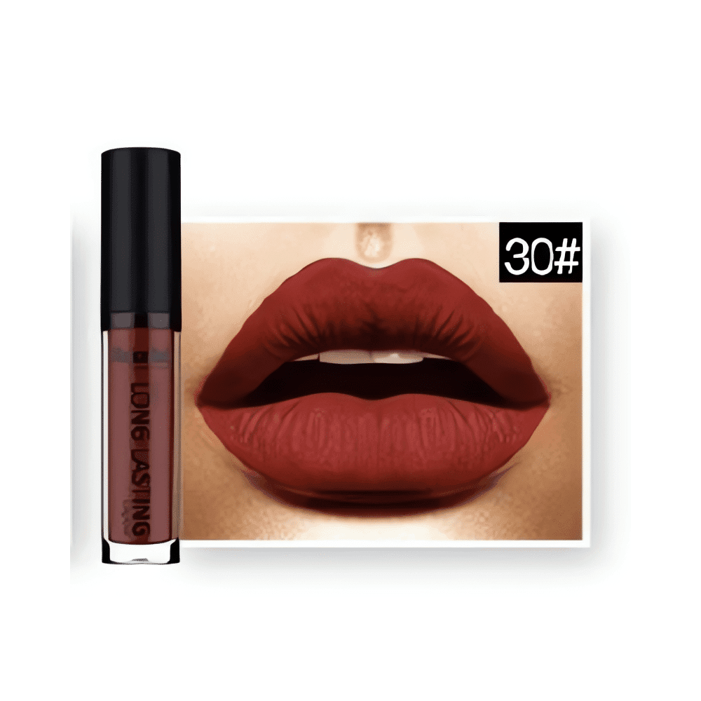 Kestävä ja mattapintainen nestemäinen huulipuna. Runsas pigmentti peittää kauniisti ja tahmaamatta. Upea sävy 30 antaa huulille intensiivisen värin.