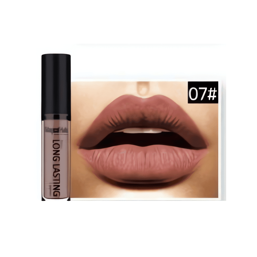 Upea mattapintainen ja pitkäkestoinen nestemäinen huulipuna. Runsas pigmentti peittää kertavedolla. Ei tahmaa tai sotke. Sävy 07.