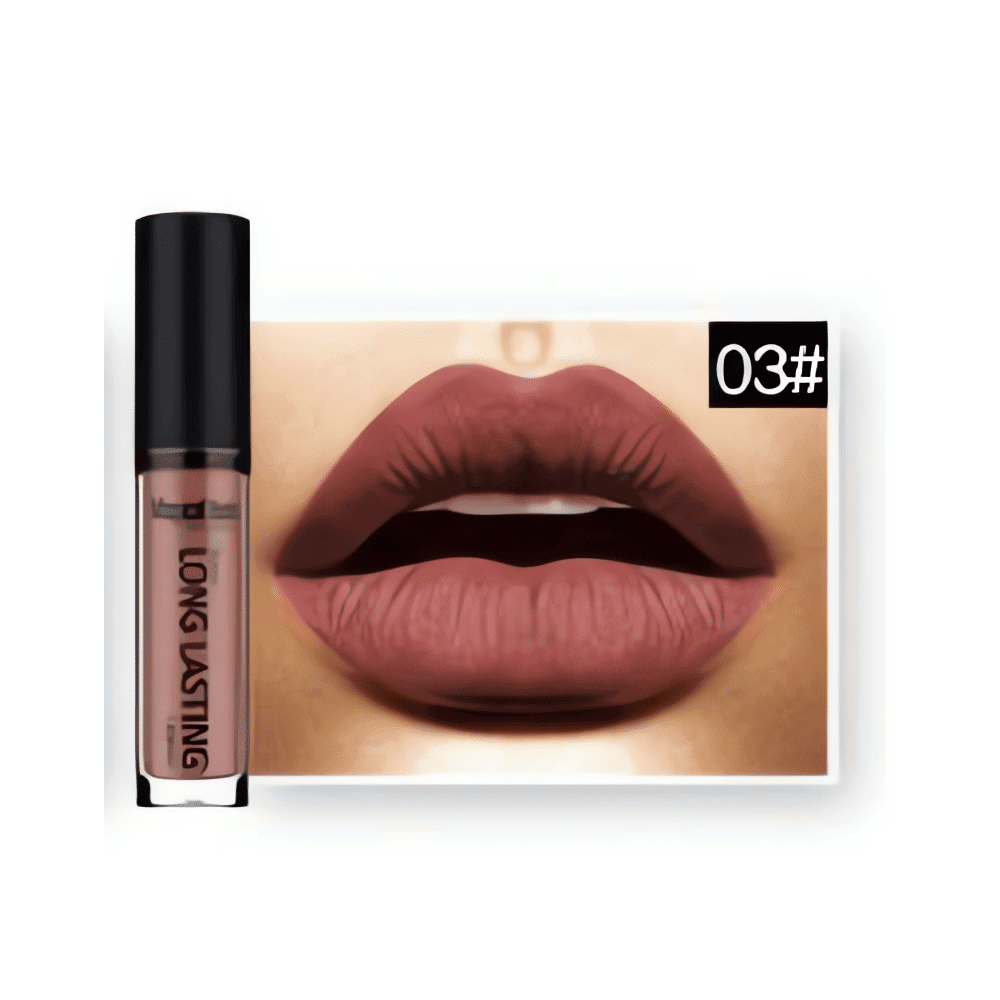 Kestävä ja mattapintainen nestemäinen huulipuna. Runsas pigmentti peittää kauniisti ja tahmaamatta. Upea sävy 03 antaa huulille intensiivisen värin.