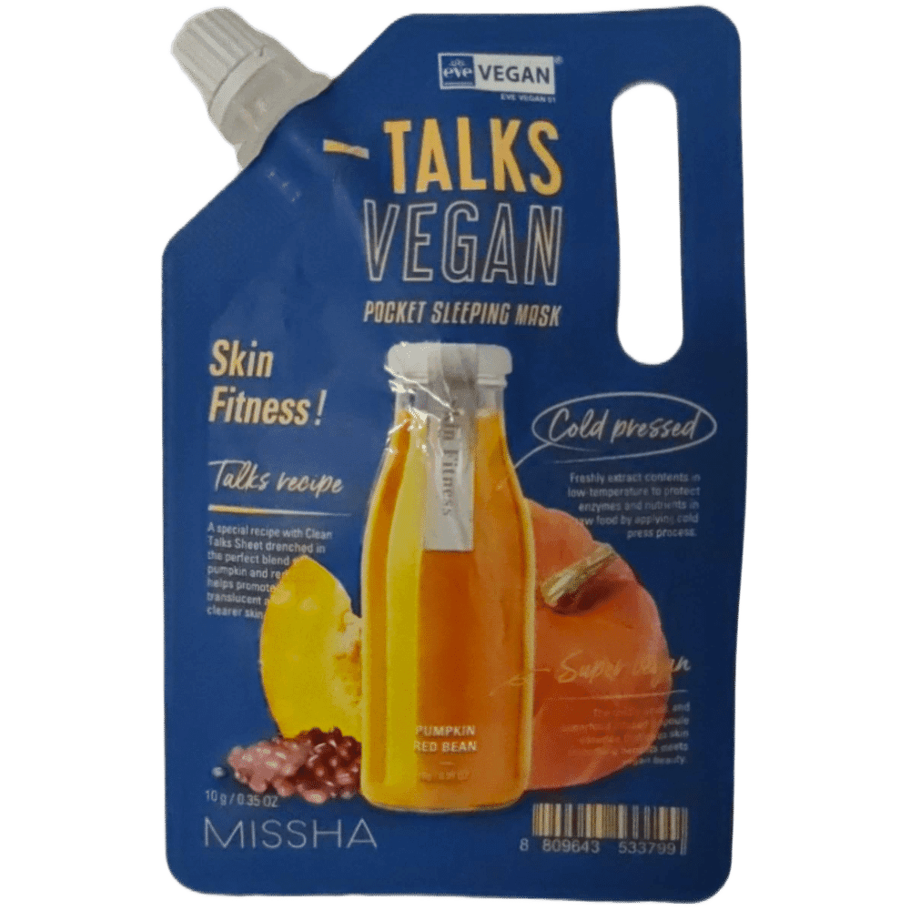 Vegaaninen yönaamio vähentää turvotusta ja heleyttää väsynyttä ihoa. Kurpitsa- ja punapapu-uutteet virkistävät yön aikana. Kätevä uudelleensuljettava pakkaus.