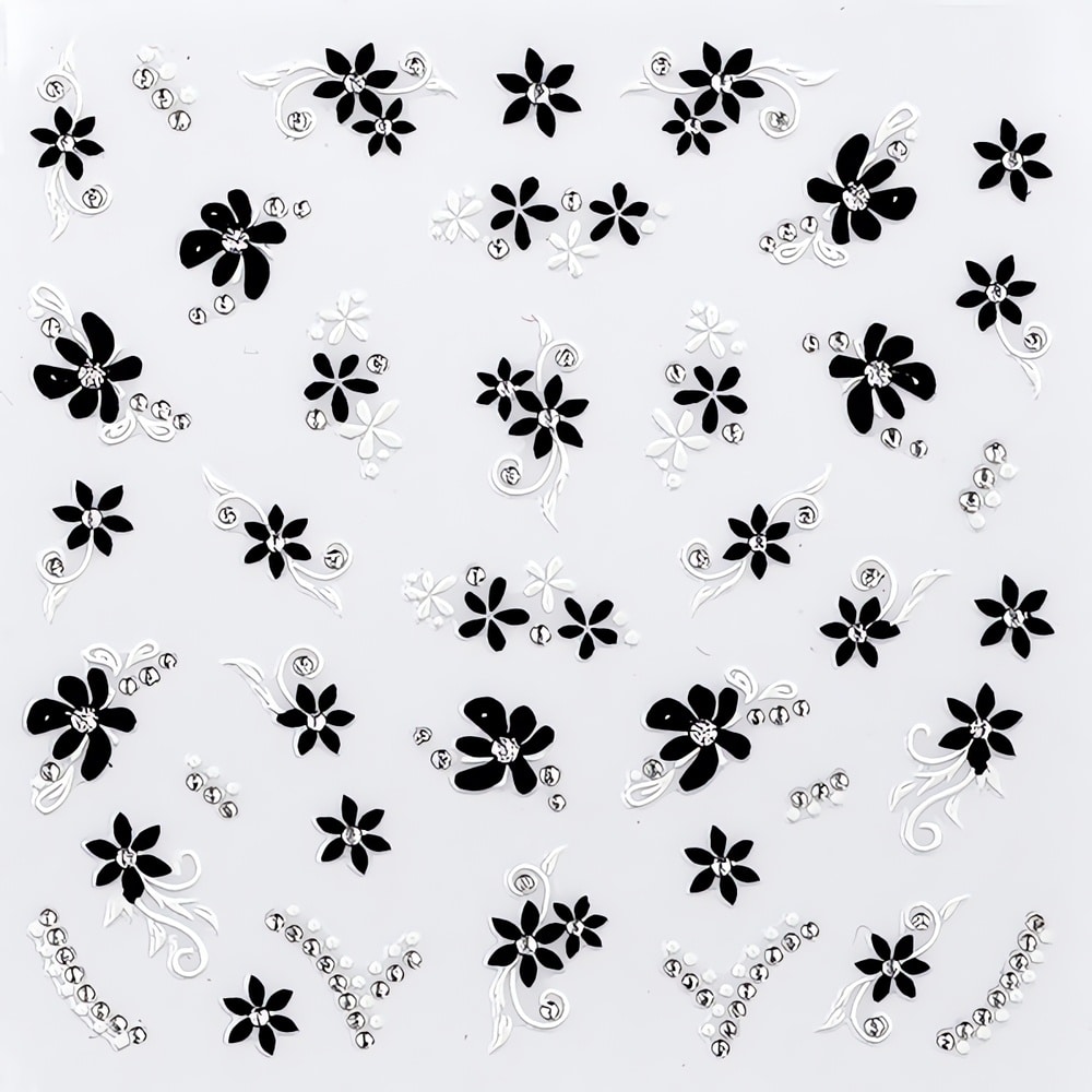 Luo dramaattinen look hetkessä! Nämä mustavalkoiset kynsitarrat tuovat graafista tyylikkyyttä ja ajatonta kontrastia kynsiisi – ilman sotkua tai liimaa.