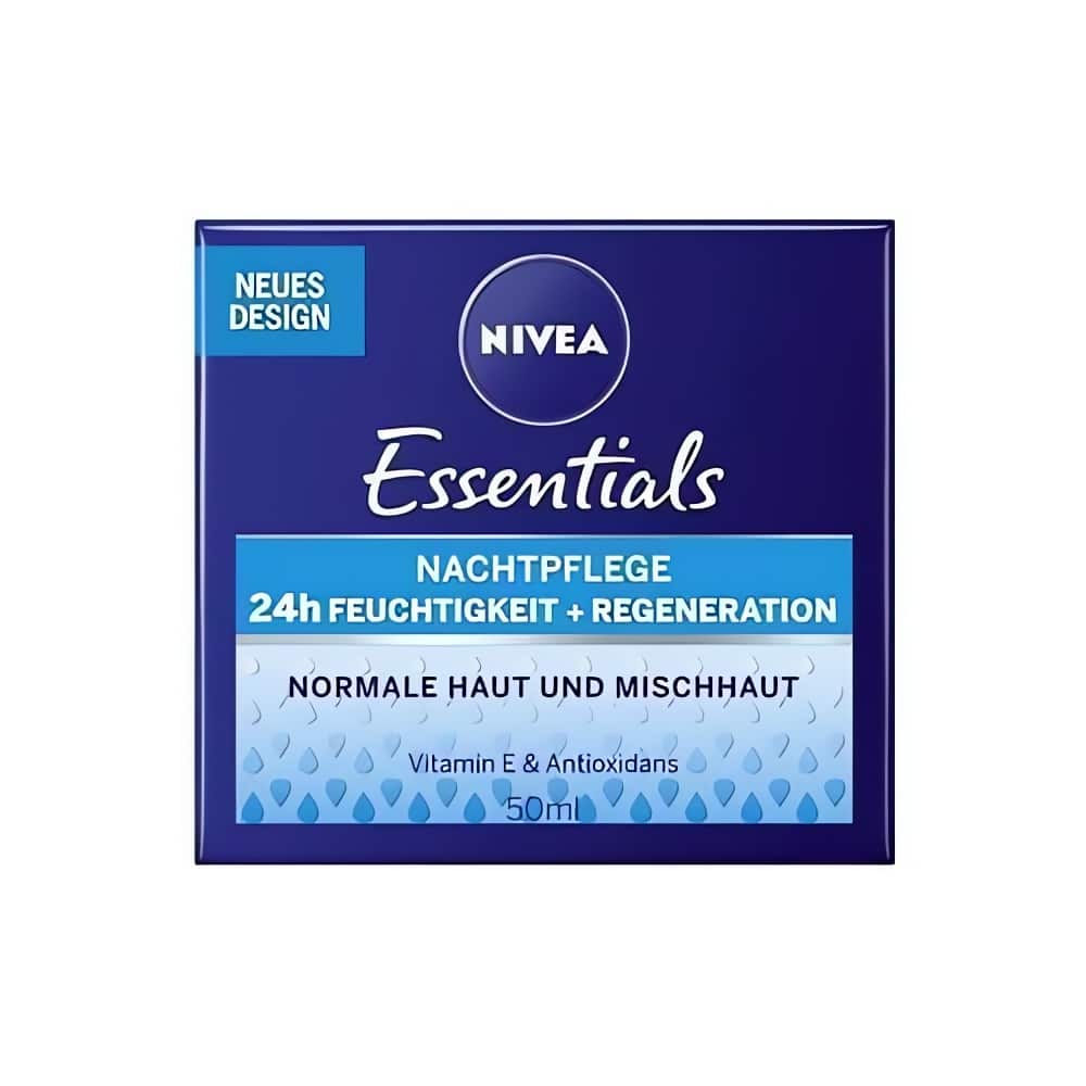 Nivea uudistava yövoide. Tarjoaa 24h kosteutusta ja tukee ihon uusiutumista yön aikana. Herää pehmeään