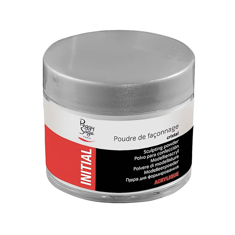 Ammattilaisen 50g pakkaus kirkasta (Crystal) akryylijauhetta. Sen verrattoman hienojakoinen koostumus takaa eleganttien ja kestävien rakennekynsien luomisen