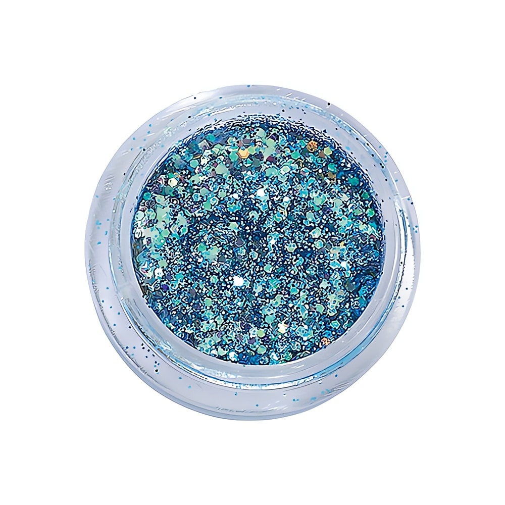 Aqua-sävyinen UV-geeliglitter tuo kynsiin kirkasta säihkettä ja kestävää kauneutta!