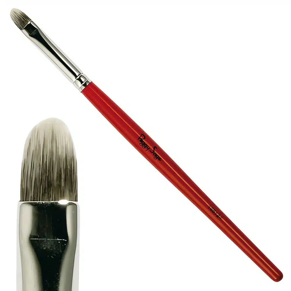 Ammattimainen 7mm luomivärisivellin – täydellinen "klassikko" koko luomivärin levittämiseen ja "pakkaamiseen" liikkuvalle luomelle. Kestävät nylon-harjakset sop