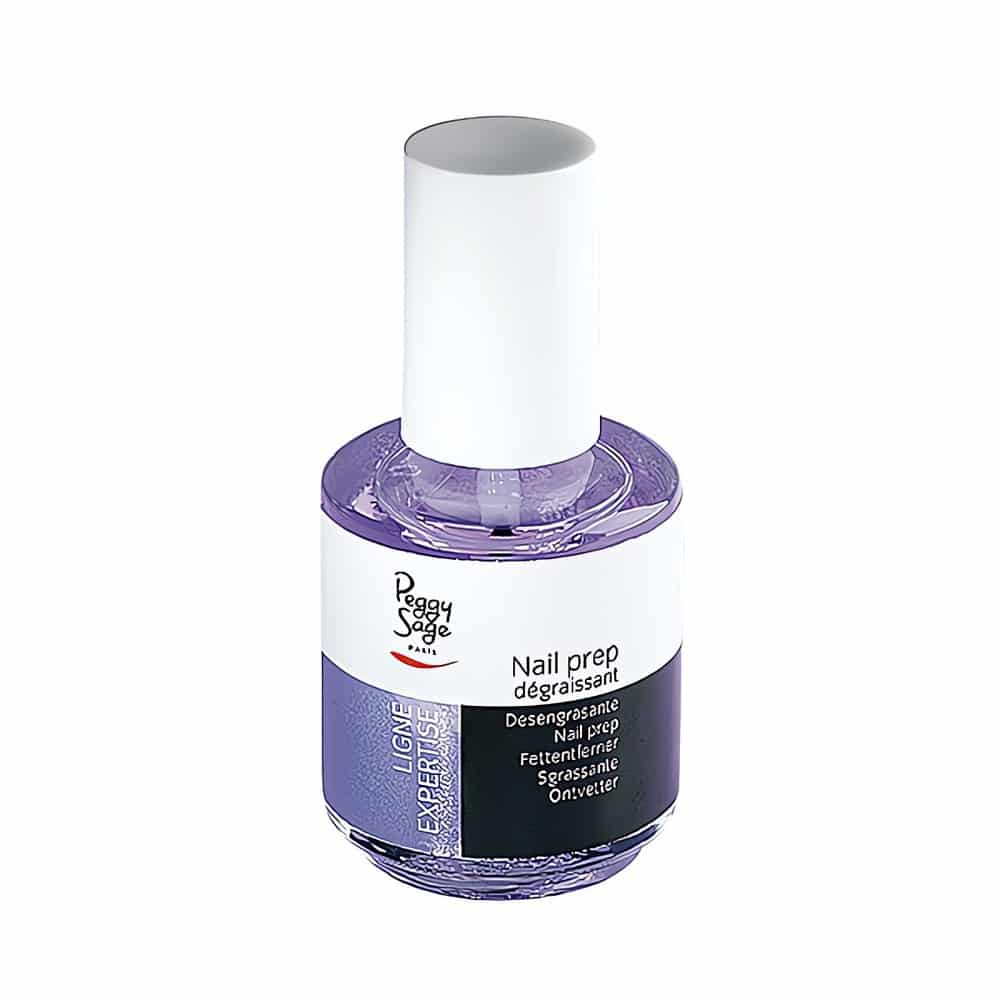 Peggy Sage Nail Prep Expertise 15ml poistaa tehokkaasti rasvan ja kosteuden kynneltä. Parantaa tarttuvuutta ja estää geelien irtoamisen. Ammattilaistason pohjus