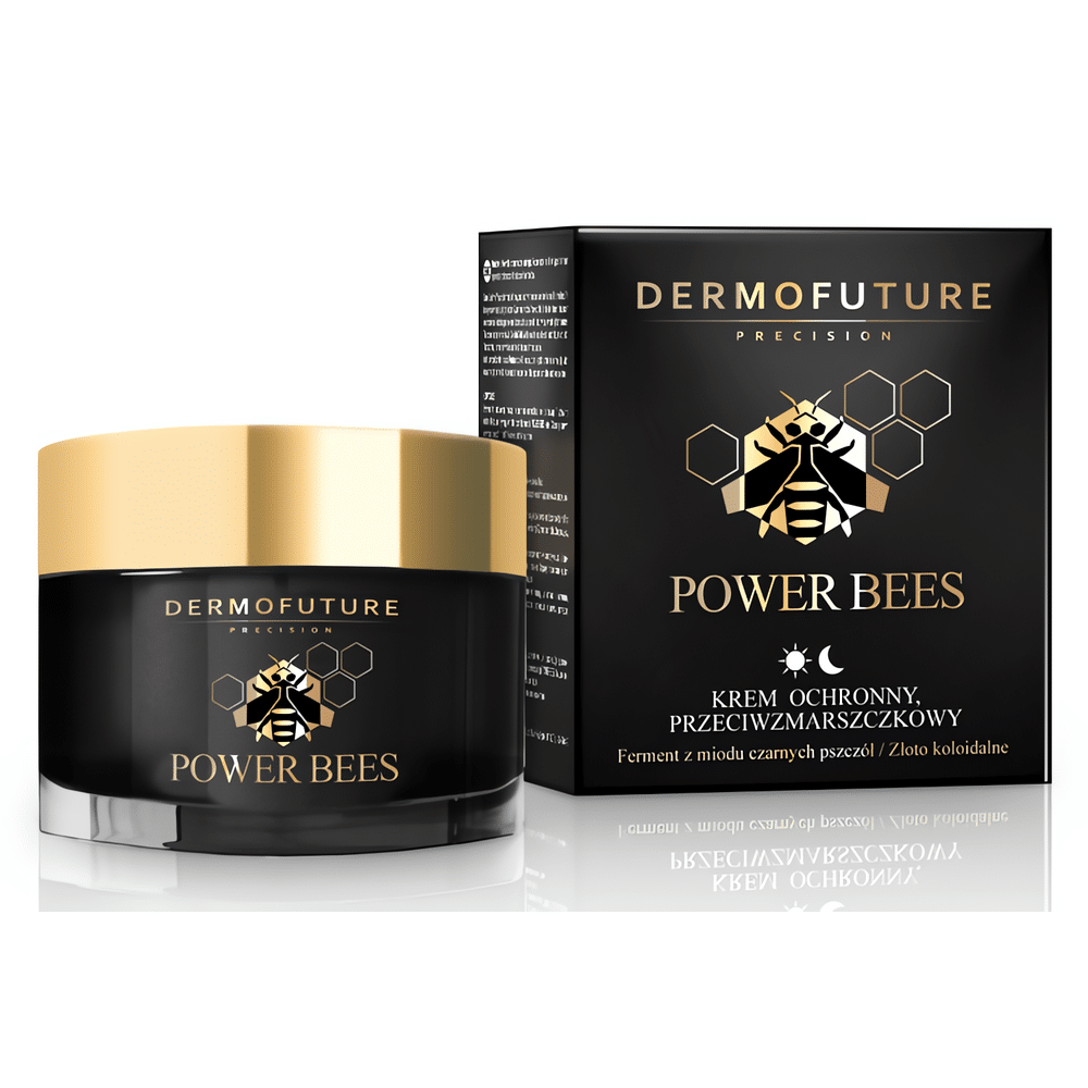 DermoFuture Power Bees on ihon pintaa siloittava voide ikääntymässä olevalle iholle. Voidetta suositellaan kaikille ihotyypeille