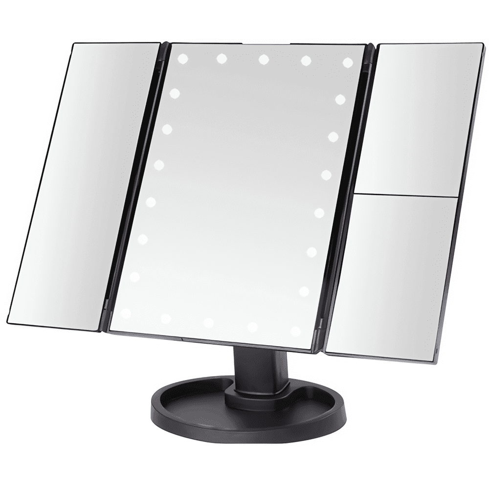 Säädettävä LED-meikkipeili 22 valolla ja monipuolisella suurennuksella. Varmista virheetön meikki ja huoliteltu lopputulos kaikissa olosuhteissa.