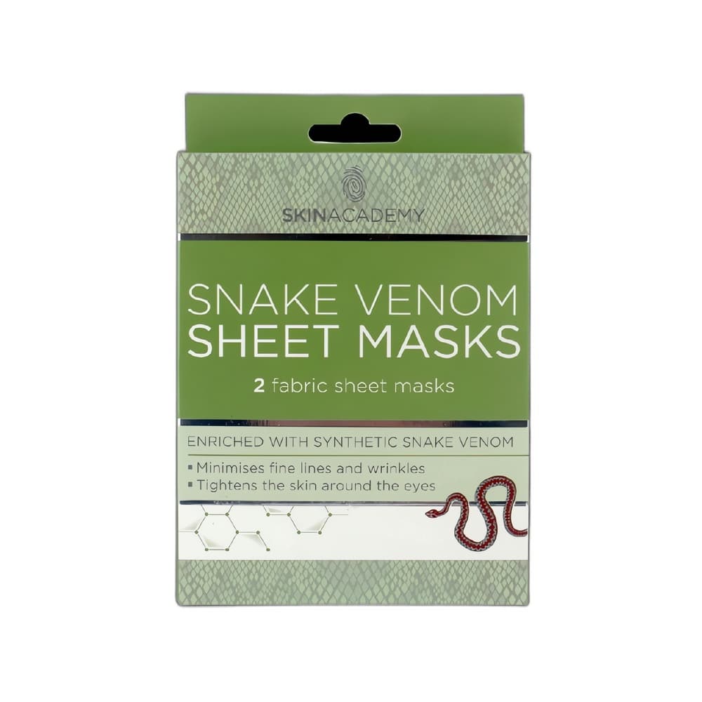 Kiinteyttävä kangasnaamio (2 kpl) sisältää synteettistä käärmeenmyrkkyä (Syn-ake). Silottaa ilmejuonteita