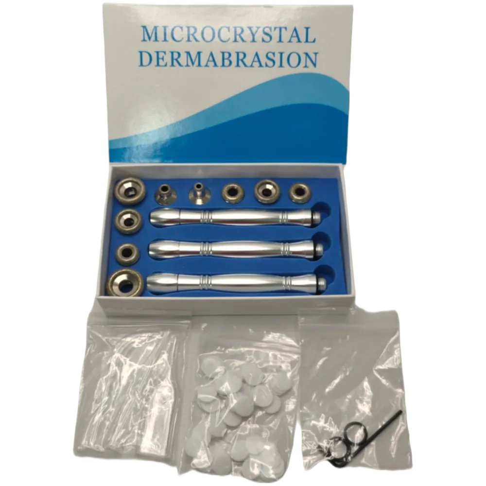 Kattava setti timanttihiontalaitteisiin. Sisältää 3 vartta ja 9 timanttikärkeä (D120–D240) kasvojen ja vartalon ihon pinnan mekaaniseen kuorintaan ja heleyttämi