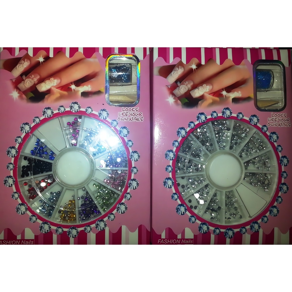 Säihkyvä timanttihyrrä kynsillesi! Pyörivä koriste kahdessa värissä. Mukana asennustikku ja hilettä. Luo uniikki