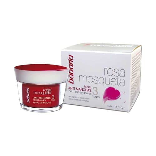 Tasoita ihon sävyä ja vaalenna maksaläiskiä Babaria Anti-Spot -voiteella. Sisältää uudistavaa myskiruusuöljyä ja SPF 15 -suojan