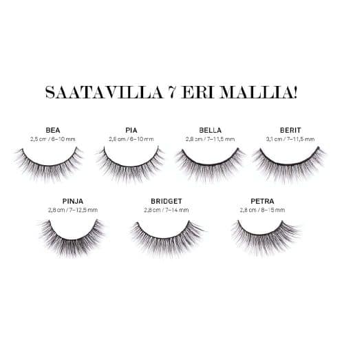 BP Magnetic Lashes Bella tarjoaa kaksi ripsilookia yhdessä paketissa: arkeen ja juhlaan. Helppo vaihtaa alaosaa! Mukana asennusaplikaattori. Vegaaninen ja turva