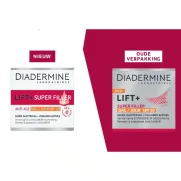 Kiinteyttävä Diadermine Lift+ Super Filler -päivävoide SPF30. Mikroinjektoitu hyaluronihappo silottaa ryppyjä ja suojaa ihoa tehokkaasti.