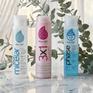 Diet Esthetic Beauty Purify -setti. Puhdistuspaketti: misellivesi, 3in1-puhdistus ja kaksivaiheinen meikinpoistoaine eukalyptuksen oksilla.