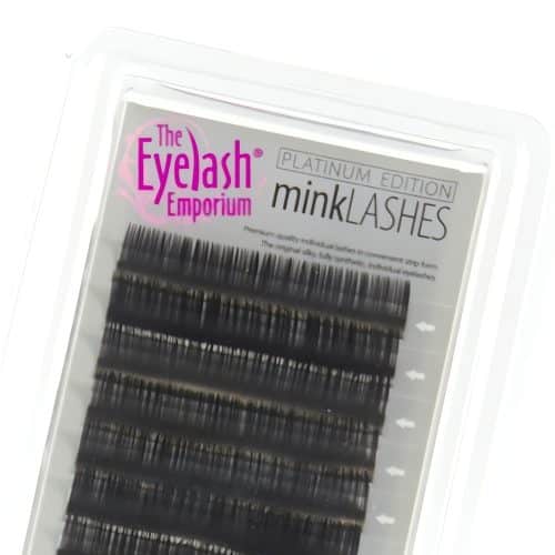 Laadukkaat Eyelash Emporium J-Curl synteettiset minkkiripset. Pehmeät ja vahvat. Nauha nopeuttaa työtä. Valitse 8 pituudesta ja 5 paksuudesta!