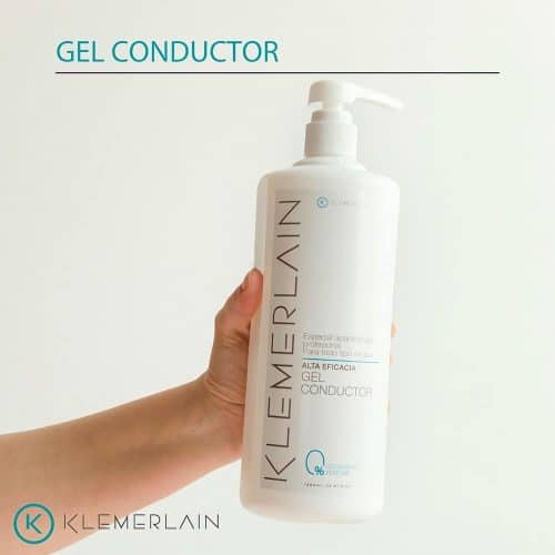 Ammattitasoinen Klemerlain-konduktiogeeli riittoisassa 1000ml pumppupullossa. Väritön