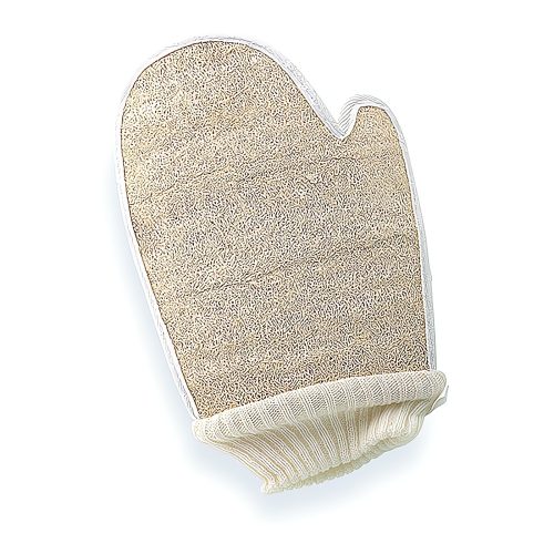 Virkistävä luonnollinen loofah-hanska kuorii tehokkaasti