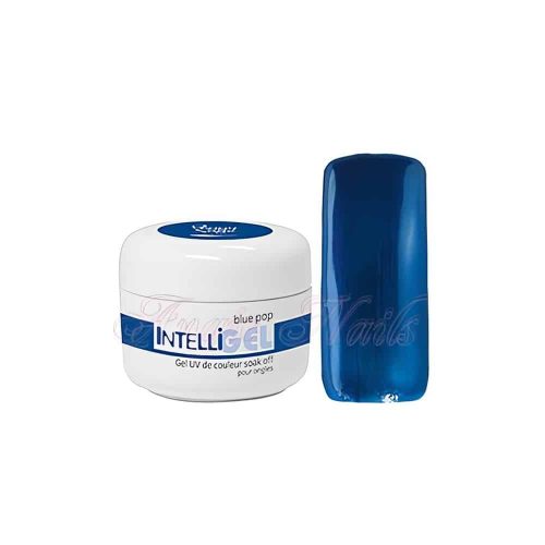 Sähköistä kynnet Peggy Sage INTELLI GEL Blue Pop -sävyllä. Kirkas