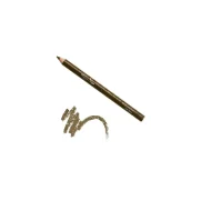 Khakinvihreä Peggy Sage Khol Eyeliner Kaki Doré -silmänrajauskynä ja sen alapuolelle piirretty kullanhohtoinen värimalli valkoista taustaa vasten.