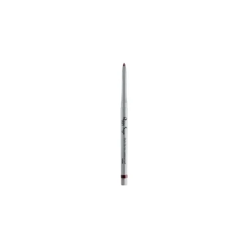 Valkoinen, vedenkestävä Peggy Sage Stylo lèvres waterproof -huultenrajauskynä, jossa on violetti Violine-sävyinen kanta ja terä.